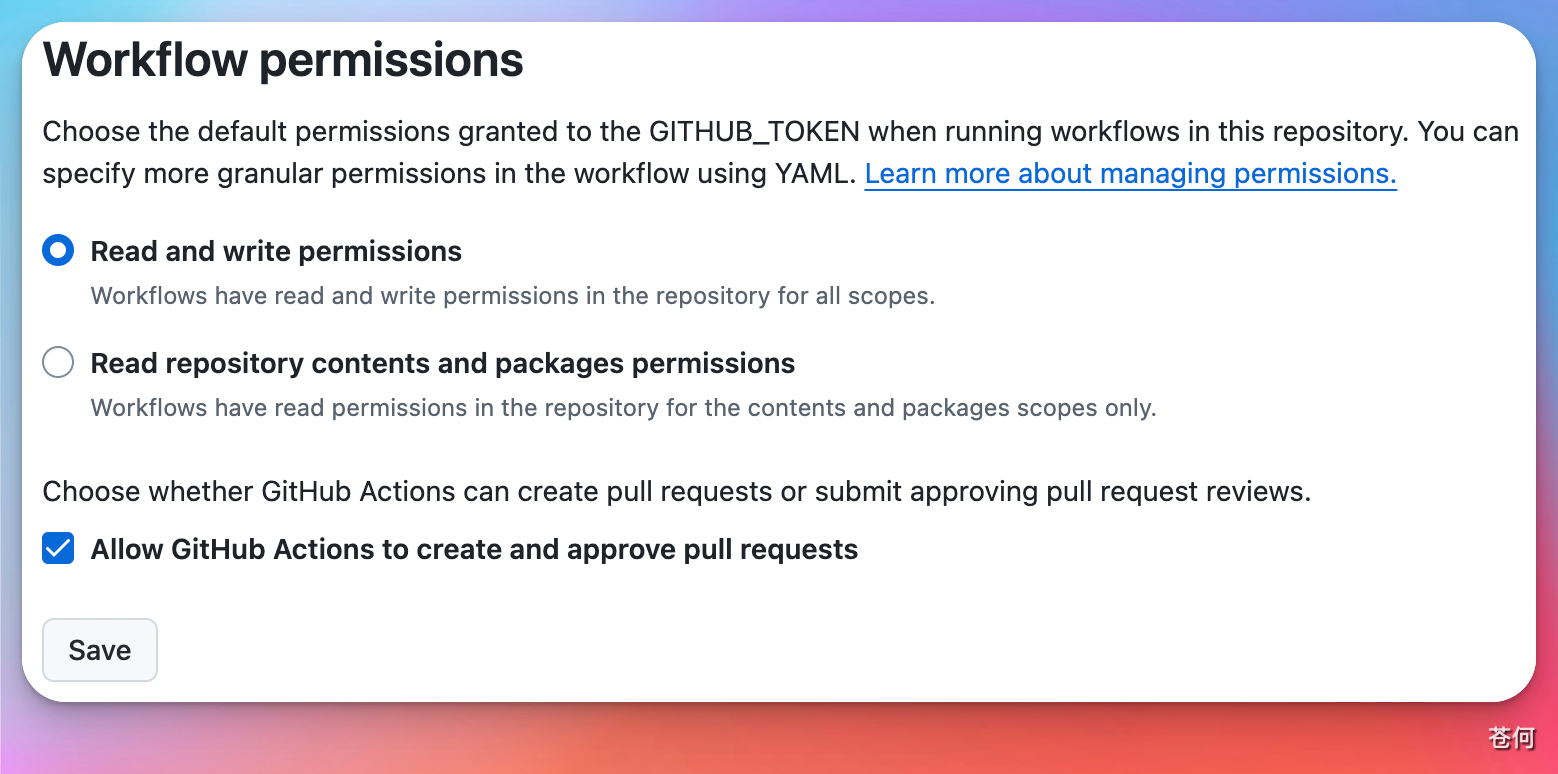 github-actions-workflow-permissions-settings